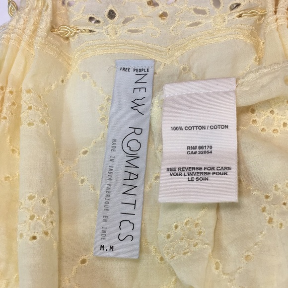 FREE PEOPLE🌼NEW ROMANTICS YELLOW TOP - Picture 8 of 8